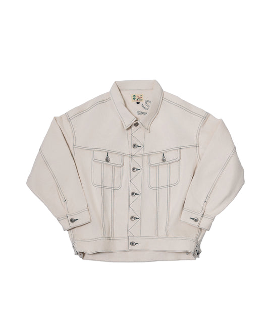 Space Cowboy White Denim Trucker Jacket