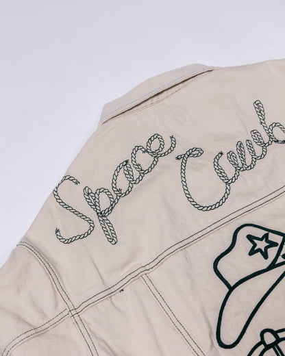Space Cowboy White Denim Trucker Jacket