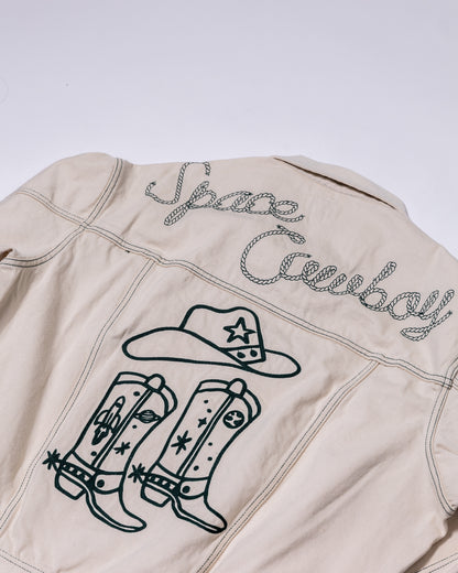 Space Cowboy White Denim Trucker Jacket