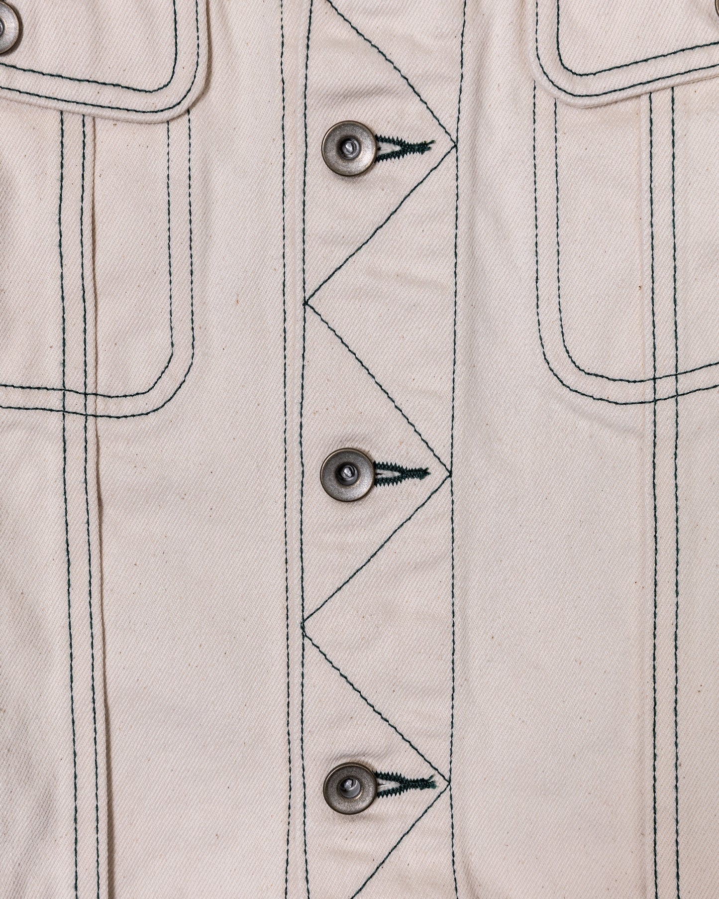 Space Cowboy White Denim Trucker Jacket